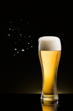 简约黑色扎啤啤酒节宣传海报背景背景