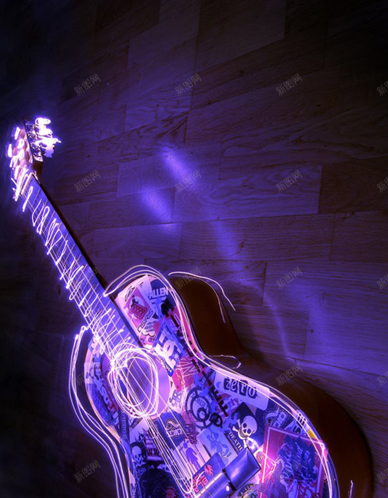 电吉他音乐h5背景jpg高清背景_新图网 https://ixintu.com h5素材背景 乐器 光 吉他 新图网 电吉他 紫色 音乐 音乐背景