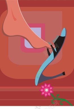 女性时尚鞋子广告背景背景