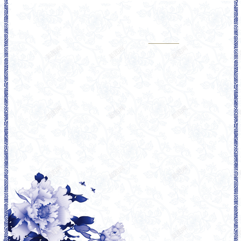 蓝色青花瓷主图psd设计背景_新图网 https://ixintu.com 主图 纹理 花朵 蓝色 质感 青花瓷
