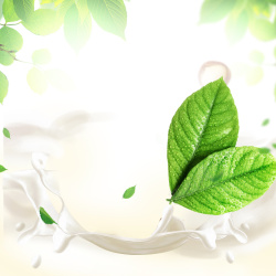坚果奶茶清新绿色牛奶坚果PSD分层主图背景高清图片