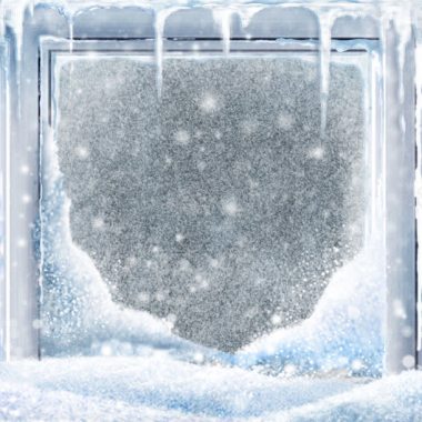结冰的窗户玻璃背景背景