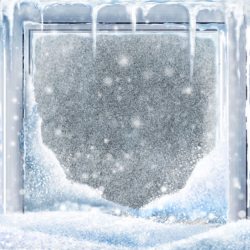 冰霜雪花结冰的窗户玻璃背景高清图片