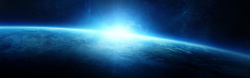 蓝色系星空扁平科技商务Led灯背景高清图片