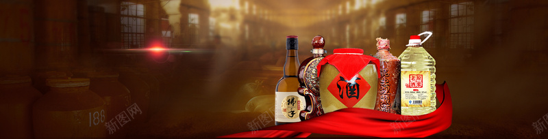 中国风淘宝天猫白酒宣传海报背景