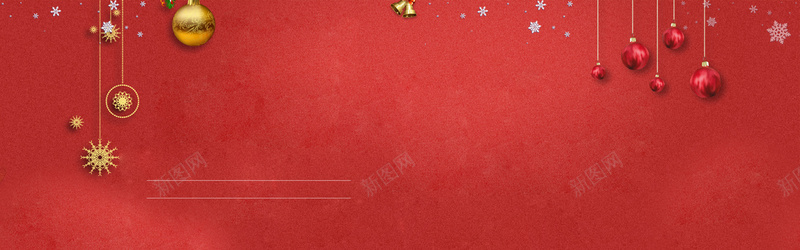 圣诞节狂欢喜庆红色banner背景