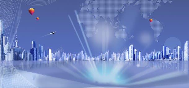 未来世界科技背景jpg设计背景_新图网 https://ixintu.com 世界 光线 地图 城市 未来 气球 科技 紫色 线条