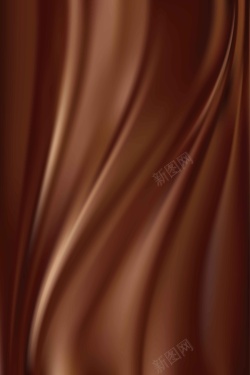 纯色素色布纹质感丝绸咖啡色简约大气背景矢量图高清图片