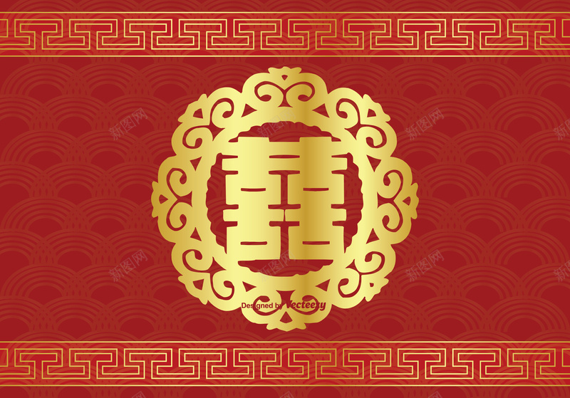 金色古典喜字背景矢量图ai设计背景_新图网 https://ixintu.com 中国风 古典 喜字 喜字背景 囍 大气 婚礼 尊贵 矢量 纹饰 结婚 背景 花纹 边框 金色 矢量图