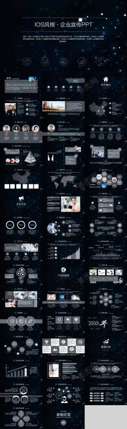 宣传IOS风格企业宣传PPT模板2