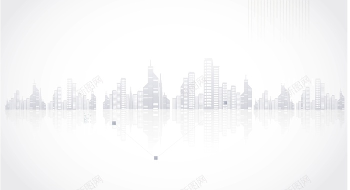 城市建筑商务背景模板矢量图背景