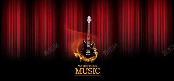 红色电吉他MUSIC音乐jpg设计背景_新图网 https://ixintu.com MUSIC音乐 电吉他 红色