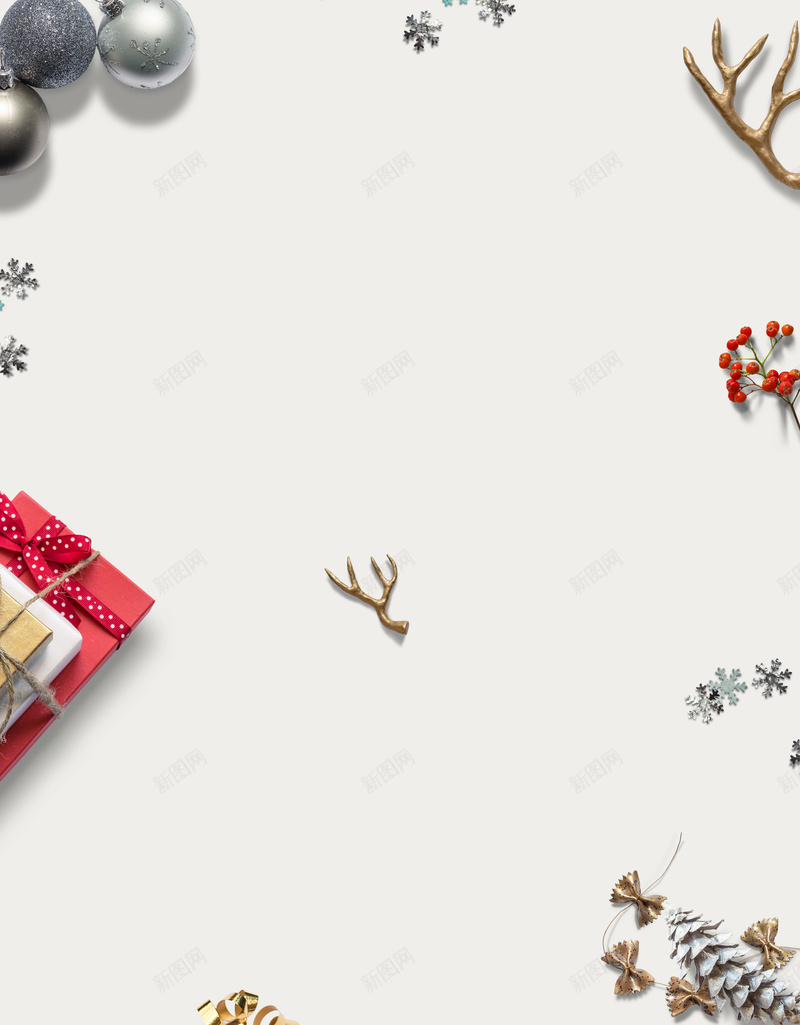简约唯美白色圣诞节元素节日海报psd设计背景_新图网 https://ixintu.com 促销 元素 唯美 圣诞节 海报 白色 礼物 简约 节日