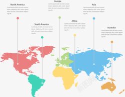 点状地图彩色世界地图和信息高清图片