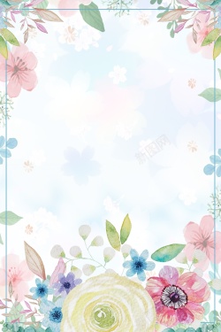 结婚花车矢量小清新温馨插画花卉花店海报背景高清图片