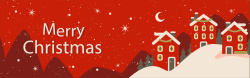 树林卡通红色卡通小房子圣诞节背景矢量图高清图片