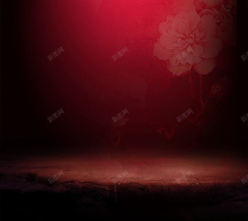 暗红花朵底纹背景元素jpg设计背景_新图网 https://ixintu.com 中国风 古风 暗红色 渲染 纹路 背景 花朵