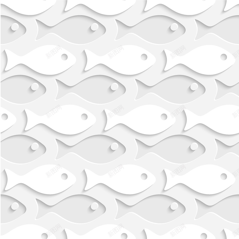 白色质感鱼形纹理背景矢量图ai设计背景_新图网 https://ixintu.com 白色 纹理 背景 质感 鱼形 矢量图