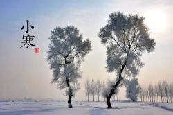 小寒节气宽屏背景背景