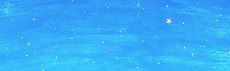 蓝色手绘背景jpg设计背景_新图网 https://ixintu.com 卡通 手绘 星星 海报banner 童趣 蓝色