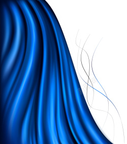 丝绸布匹蓝色条纹褶皱布匹矢量背景高清图片
