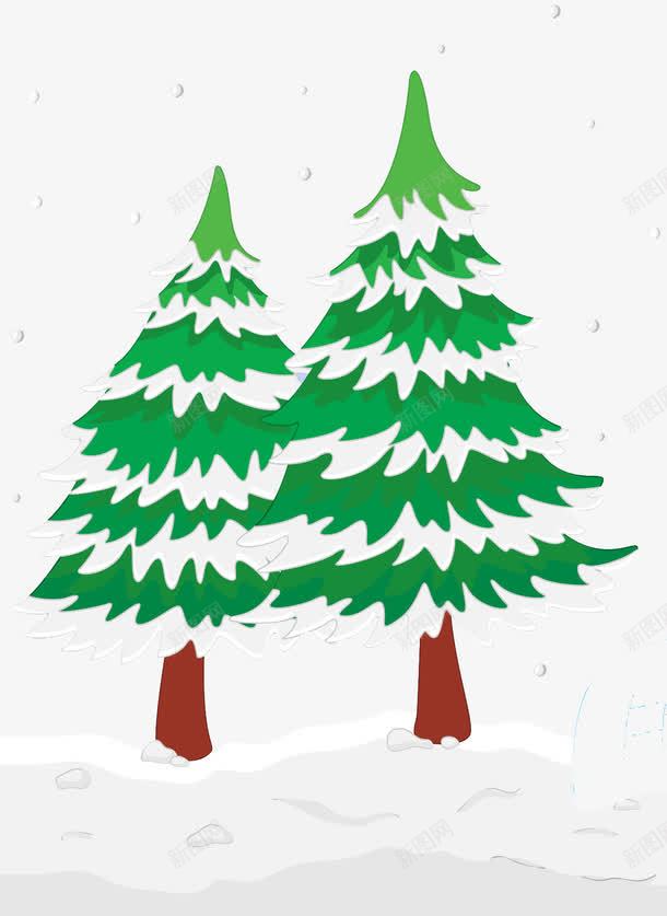 柏松上的雪png免抠素材_新图网 https://ixintu.com 下雪 严寒 冬天 冬季 圣诞树 圣诞节 圣诞雪树 寒冷 柏松 白雪 雪 雪树