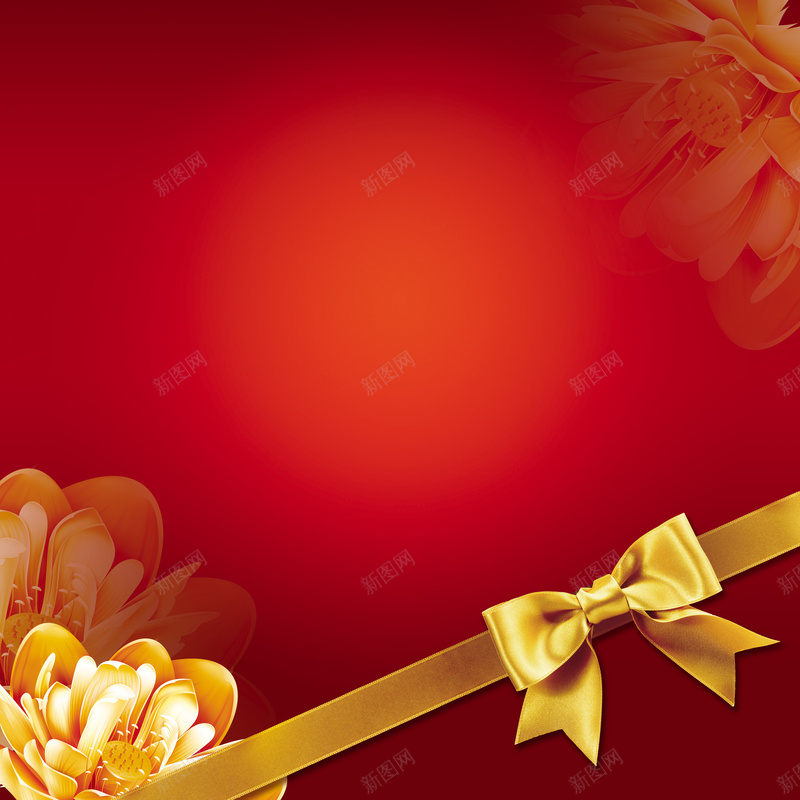 妇女节红色简约背景jpg设计背景_新图网 https://ixintu.com 38女王节 38妇女节宣传 女人节 展板 晚会 母亲节 海报 舞台 节日素材 蝴蝶结 金花