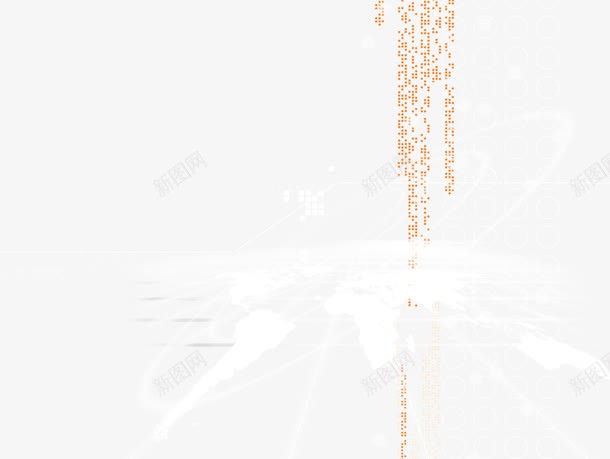 科技效果元素png免抠素材_新图网 https://ixintu.com 光线 圆形 地图 方块 白色