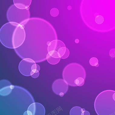 紫色背景下的漂浮的泡泡背景背景
