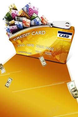 理财宣传单信用卡银行广告海报背景模板高清图片