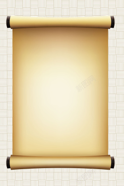 立体质感柱状图与纸张矢量中国风古风古典卷轴背景高清图片