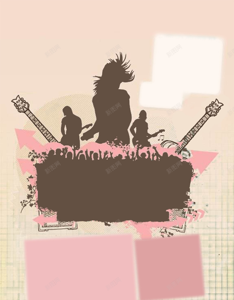 粉色人物剪影音乐吉他背景jpg设计背景_新图网 https://ixintu.com 人形 剪影 吉他 标签 留白 粉色 音乐 飞扬
