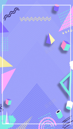 孟菲斯风格彩色几何图案广告背景图背景
