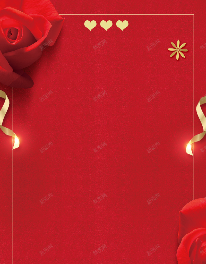 红色玫瑰花背景图