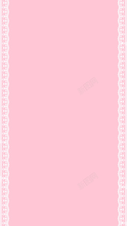 清新树叶边框粉色纯色背景白色蕾丝边框H5背景高清图片