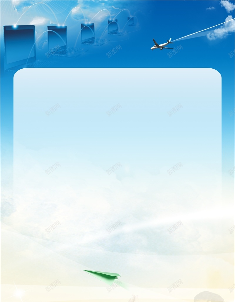 商务专业人士蓝色背景cdr设计背景_新图网 https://ixintu.com 专业 人士 商务 天空 科幻 科技 蓝色 飞机