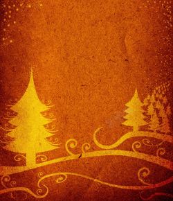 圣诞卡通形象圣诞树背景边框高清图片