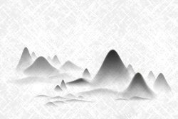 深浅水墨矢量中国风水墨远山背景高清图片