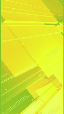 扁平黄色科技感色块矢量H5背景背景