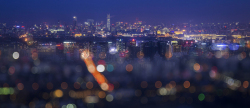 建筑钟塔夜景光影摄影梦幻夜幕下的京城高清图片