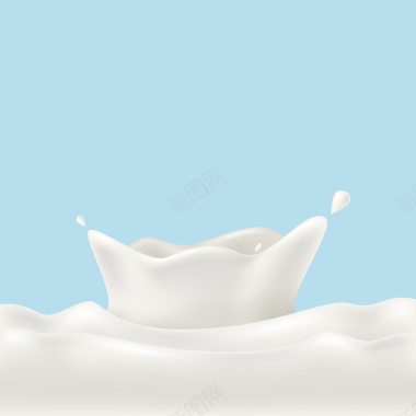 牛奶水滴喷溅质感广告背景矢量图背景