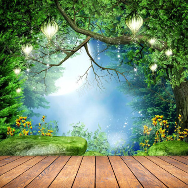 童话树林背景图背景