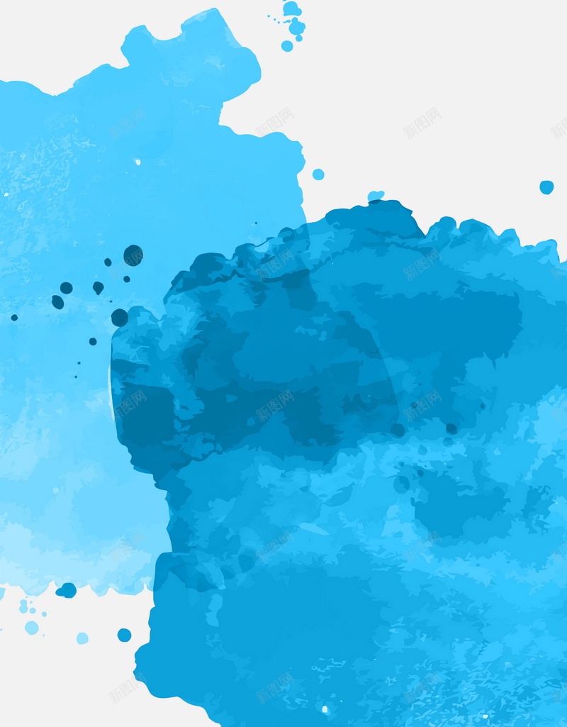 蓝色水墨矢量图ai设计背景_新图网 https://ixintu.com 喷溅 墨水 水墨 水彩 油墨 油漆 笔刷 纹理 蓝色 质感 矢量图