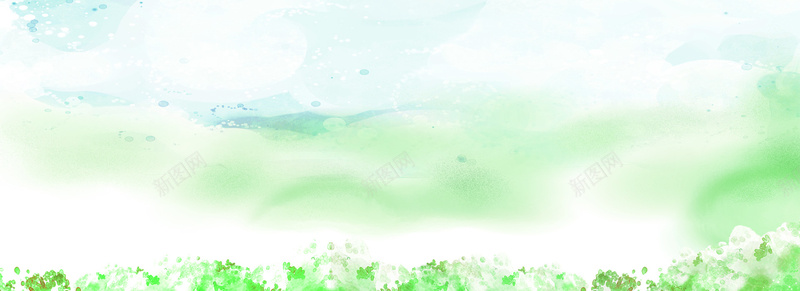 春季浅绿色简约淘宝海报背景图背景