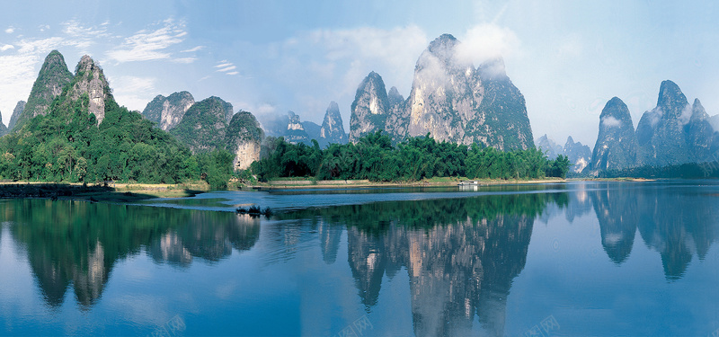 山水山峰旅游海报背景背景