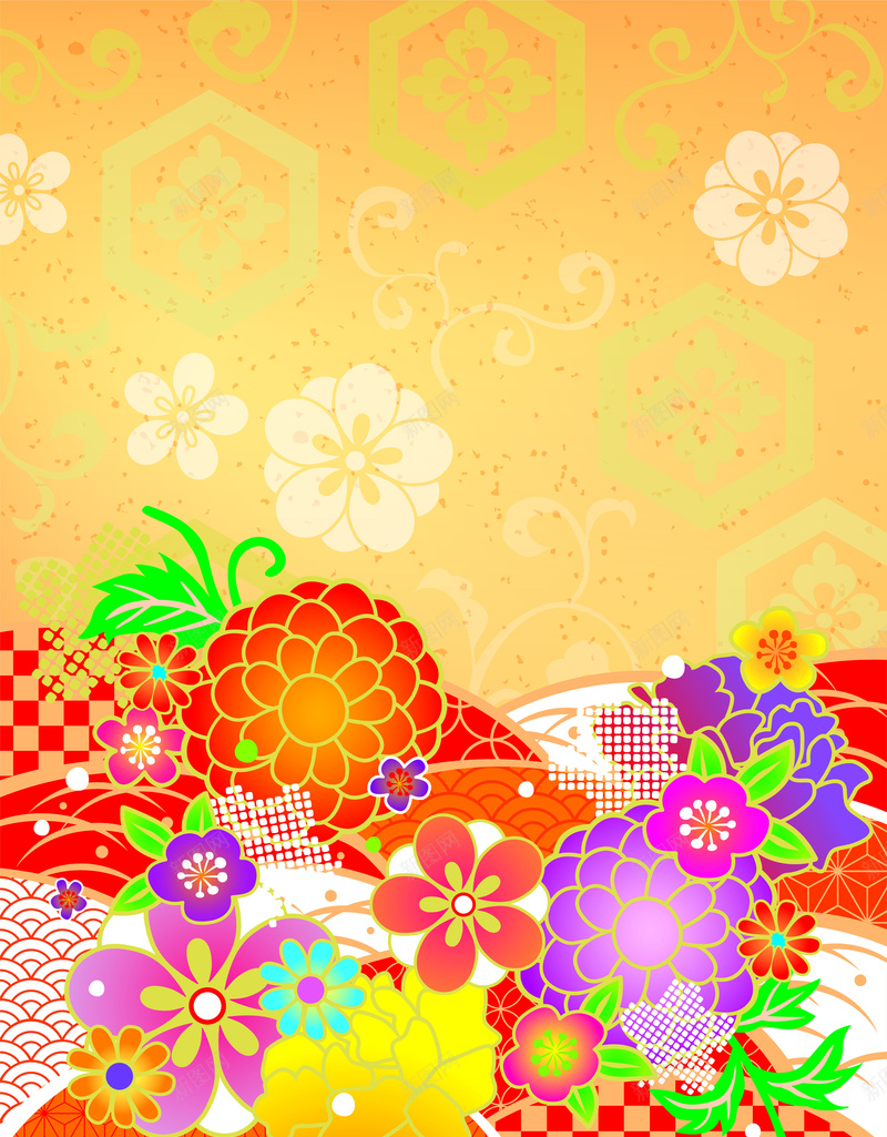 日式和风背景橙色背景图片 素材7zivjkpke 新图网
