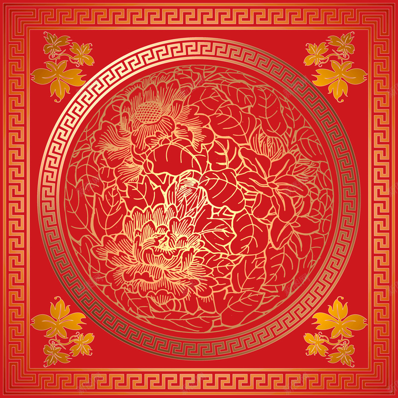 中国风传统花纹红色背景图jpg设计背景_新图网 https://ixintu.com 中国风 传统花纹 红色 背景图