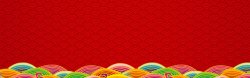 红色花纹保温杯春节高清图片
