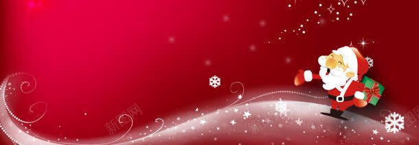圣诞节背景jpg设计背景_新图网 https://ixintu.com 圣诞老人 红色 节日促销 雪花