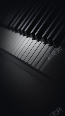 黑色简约钢琴平面广告背景